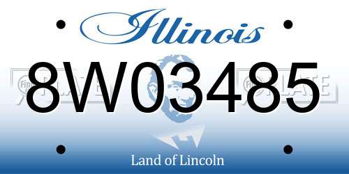 8W03485 Illinois License Plate