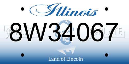 8W34067 Illinois License Plate