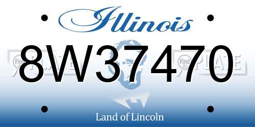 8W37470 Illinois License Plate
