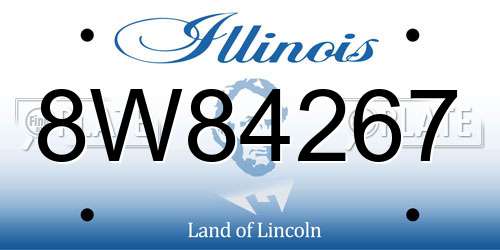 8W84267 Illinois License Plate