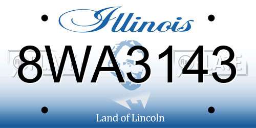 8WA3143 Illinois License Plate