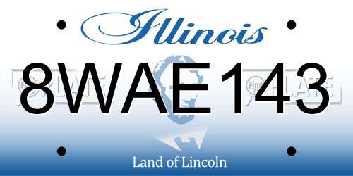 8WAE143 Illinois License Plate