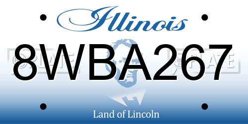 8WBA267 Illinois License Plate