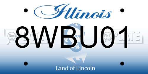 8WBU01 Illinois License Plate