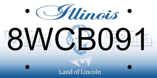8WCB091 Illinois License Plate