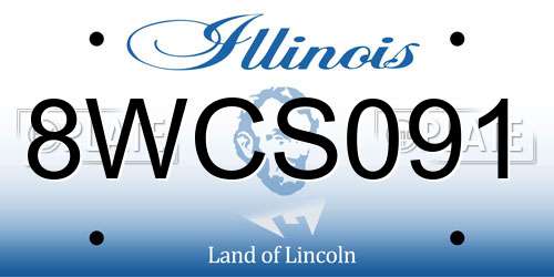 8WCS091 Illinois License Plate