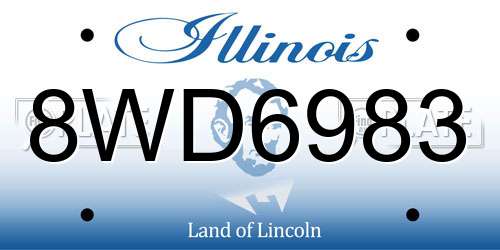 8WD6983 Illinois License Plate