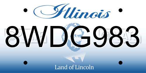 8WDG983 Illinois License Plate