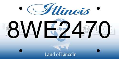 8WE2470 Illinois License Plate