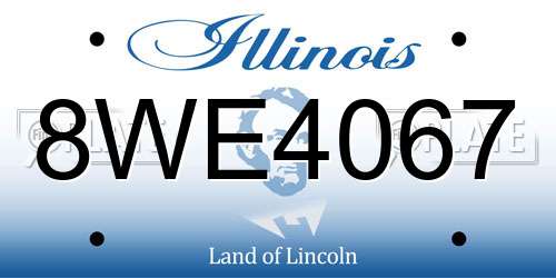 8WE4067 Illinois License Plate