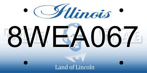 8WEA067 Illinois License Plate