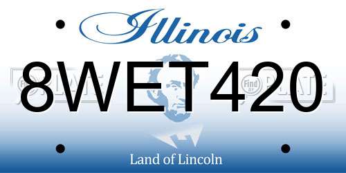 8WET420 Illinois License Plate