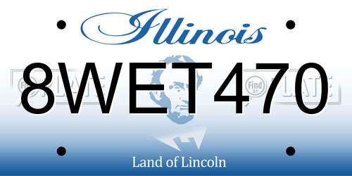 8WET470 Illinois License Plate