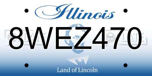 8WEZ470 Illinois License Plate