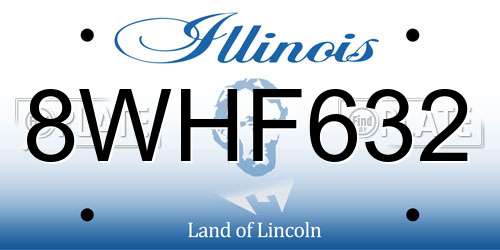 8WHF632 Illinois License Plate