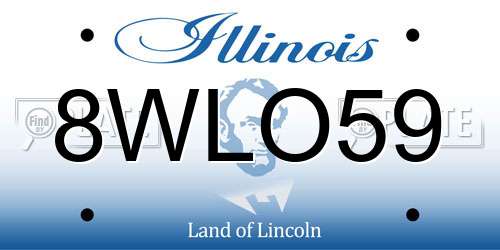 8WLO59 Illinois License Plate