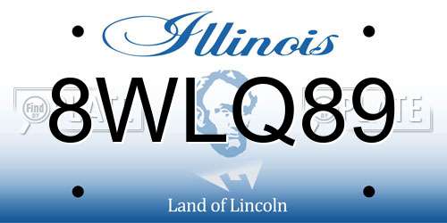 8WLQ89 Illinois License Plate