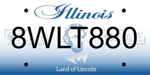 8WLT880 Illinois License Plate