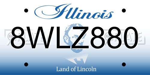 8WLZ880 Illinois License Plate