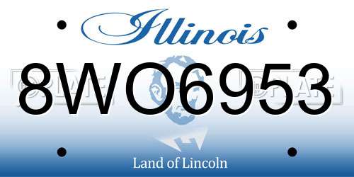 8WO6953 Illinois License Plate