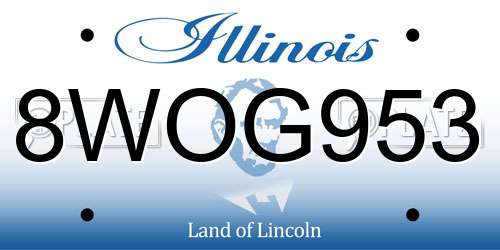 8WOG953 Illinois License Plate