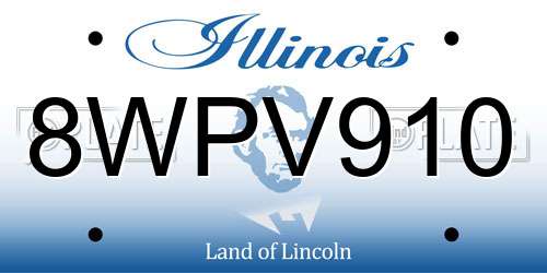 8WPV910 Illinois License Plate
