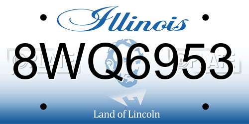 8WQ6953 Illinois License Plate
