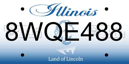 8WQE488 Illinois License Plate