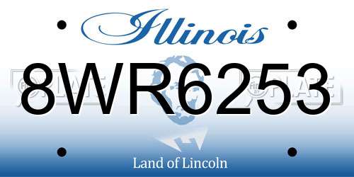 8WR6253 Illinois License Plate