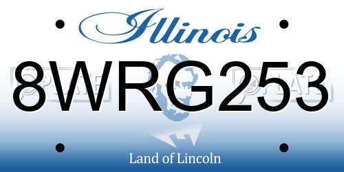 8WRG253 Illinois License Plate