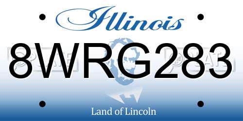 8WRG283 Illinois License Plate