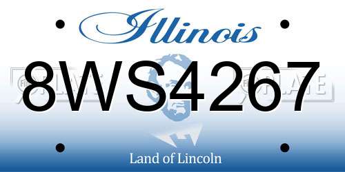 8WS4267 Illinois License Plate