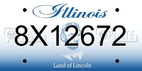 8X12672 Illinois License Plate
