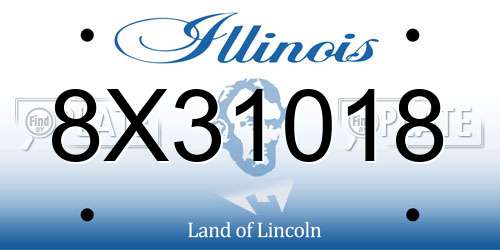 8X31018 Illinois License Plate