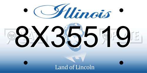 8X35519 Illinois License Plate