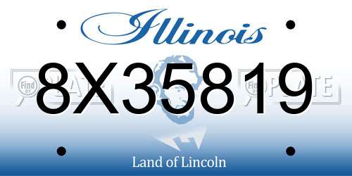8X35819 Illinois License Plate