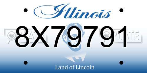 8X79791 Illinois License Plate