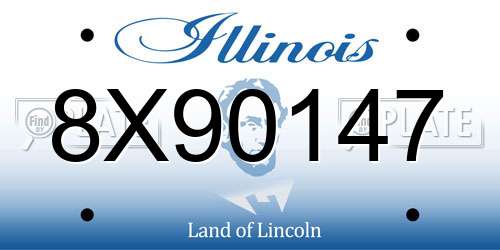 8X90147 Illinois License Plate