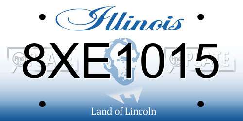 8XE1015 Illinois License Plate