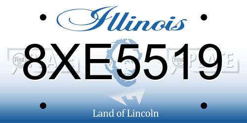 8XE5519 Illinois License Plate