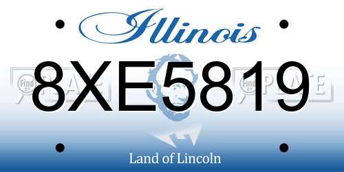 8XE5819 Illinois License Plate