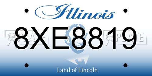 8XE8819 Illinois License Plate