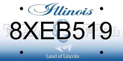 8XEB519 Illinois License Plate