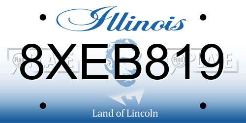 8XEB819 Illinois License Plate