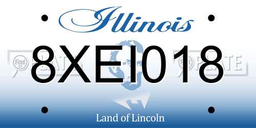 8XEI018 Illinois License Plate