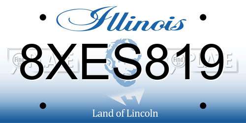8XES819 Illinois License Plate