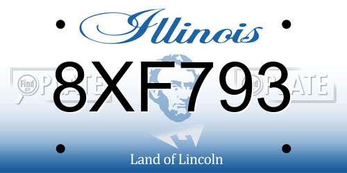 8XF793 Illinois License Plate