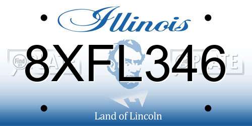 8XFL346 Illinois License Plate