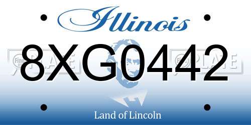 8XG0442 Illinois License Plate