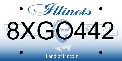 8XGO442 Illinois License Plate